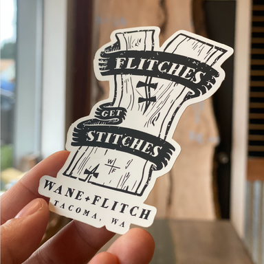 Flitches Get Stitches Sticker